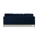 English Elm Knox 84" Modern Farmhouse Sofa, Dark Navy Blue Performance Velvet