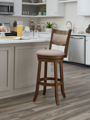 OSP Home Furnishings Swivel Stool 30" Burnt Brown