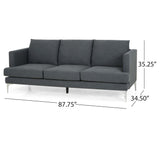 Christopher Knight Home® - Noble House - - Mirod Comfy 3-Seat Sofa With Metal Legs, Modern Style For Living Room And Study