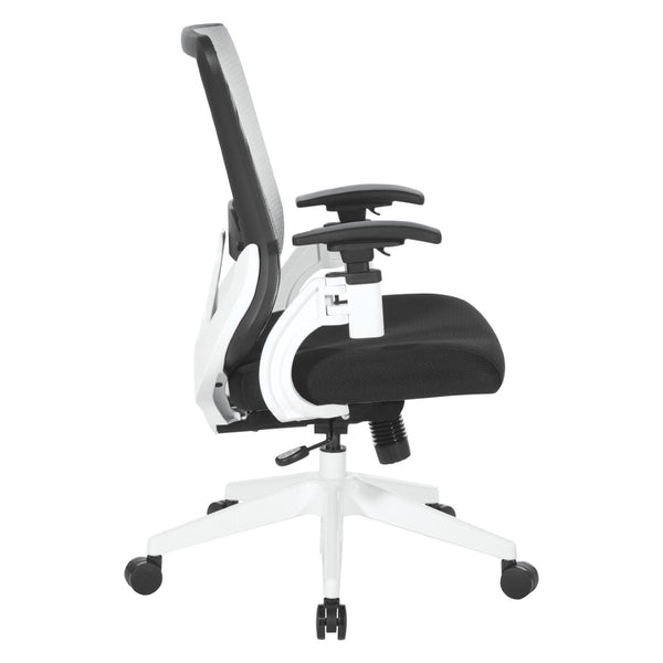 OSP Home Furnishings Vertical Mesh Back Ergonomic Manager Chair with Lumbar Support for Modern Office Use 889-3TW1N1421W