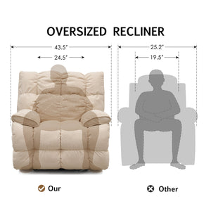 English Elm Sitjoy Electric Power Recliner Swivel Glider Chair with Cloud Cushion Comfort W1713P243979