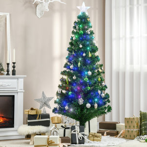 English Elm Homcom 6' Douglas Fir Pre-Lit Christmas Tree With 24 Led Lights & Realistic Branches For Holidays W2225P229734