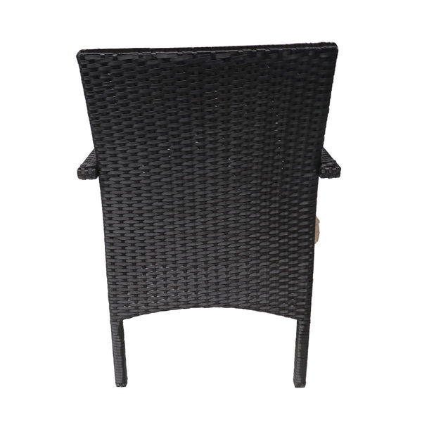 English Elm Christopher Knight Home® - CORDOBA PE Rattan Wicker Chair with Iron Frame and Waterproof Cushion for Durable Outdoor Seating Brown+Tan 57459.00BRN