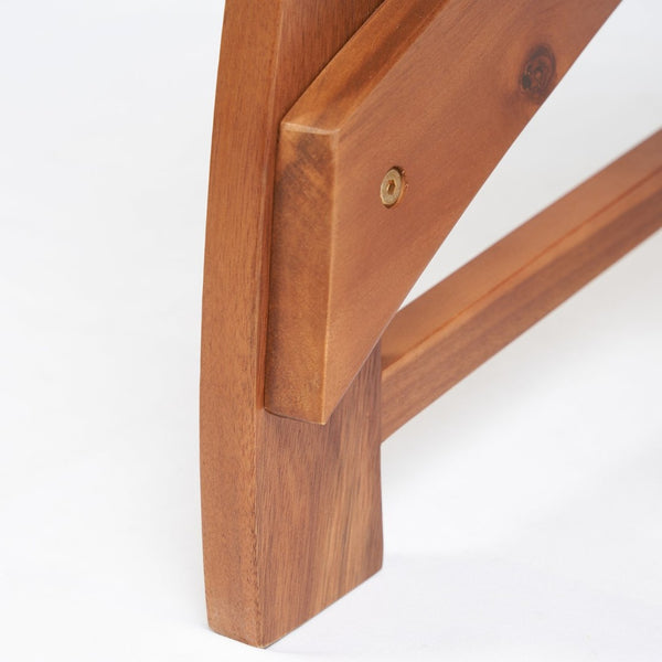 English Elm Outsunny 4-Piece Acacia Wood Outdoor Dining Chair Set With Cushions & Footstools For Ultimate Comfort W2225P174095-GIGA