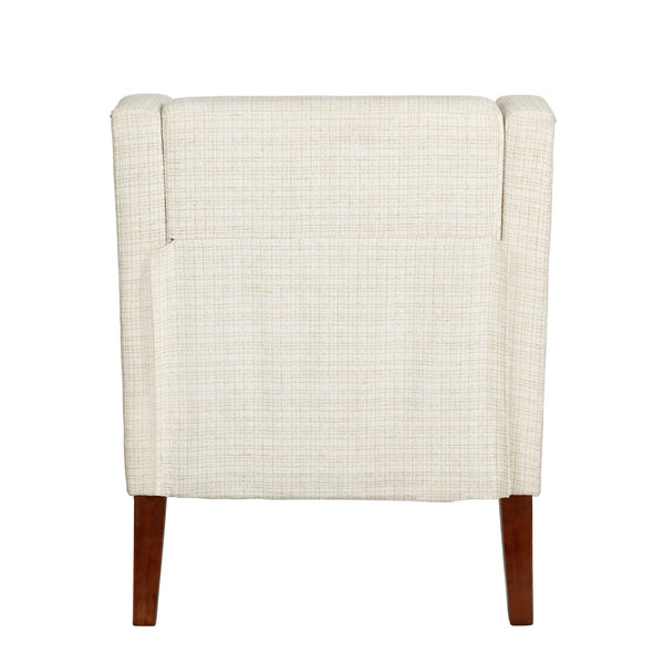 Crestview Collection Modern Indigo Accent Chair - Stylish Comfort For Your Living Room With Sturdy Legs And Plush Cushion White Polyester Evfzr4351owht