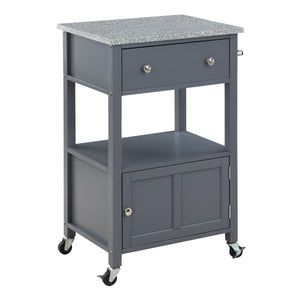 OSP Home Furnishings Fairfax Kitchen Cart Grey Grey