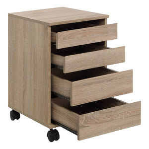OSP Home Furnishings Holly Mobile Storage Cart River Oak