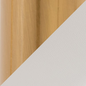 English Elm Fixed-height Counter Stools Gold Frame White Faux Leather Nailhead Set for Kitchen Islands B202S01852