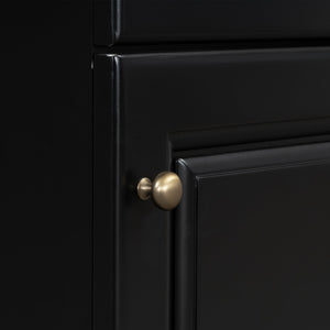 English Elm Christopher Knight Home® - 20" Bathroom Vanity with Ceramic Sink and Soft-Close Door, Gold Knob, Adjustable Shelf Storage Black N759P237946B