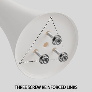 English Elm 31.5" White Tulip Dining Table – Mid-Century Round MDF Top with Pedestal Base, Seats 2-4 Comfortably W3732P356631