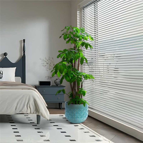 English Elm Set Of 3 Diamond Ceramic Planters - Modern Blue Flower Pots For Home, Garden, Or Windowsill Decor W3273P321995-GIGA