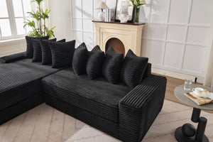 English Elm Convertible Cloud Sofa Bed - Foldable Corduroy Mattress, Space-Saving Sleeper For Small Spaces! W2915S00072