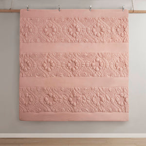 English Elm 3-Piece King Comforter Set In Soft Pink - Cozy, Durable & Machine Washable For Everyday Elegance B035P408219