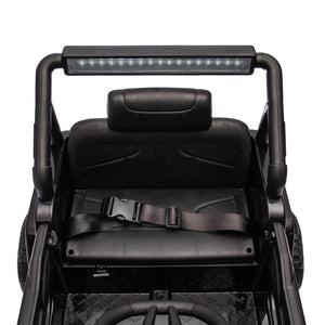 English Elm 12v Kids Electric Ride on Truck with Parental Remote Four Wheel Suspension and Led Lights Black W1578P187459