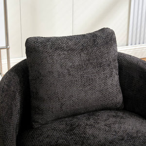English Elm 30"w Chenille Barrel Swivel Accent Chair Cozy Cocoon Seat for Living Room Lounge W3118P384514