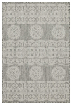 English Elm Sunshine Silver 5 Ft. 3 In. X 7 Ft. 3 In. Indoor/Outdoor Area Rug – Stylish, Durable & Easy To Clean! B186P198923-GIGA
