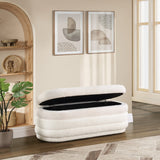 OSP Home Furnishings Clifford Storage Bench Snow Sherpa