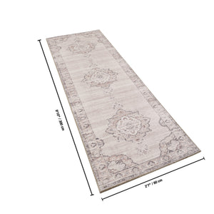 English Elm Majestic Medallion Runner Rug Polyester Pile Turkish Woven Entryway Hall Accent B186P428866