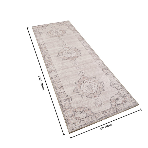 English Elm Majestic Medallion Runner Rug Polyester Pile Turkish Woven Entryway Hall Accent B186P428866