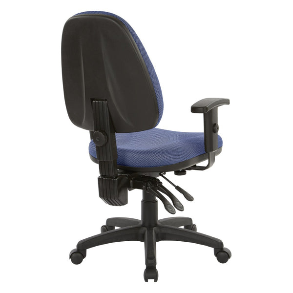 OSP Home Furnishings Dual Function Ergonomic Office Chair with Lumbar Support and Pneumatic Height Adjust Galaxy 36427-296