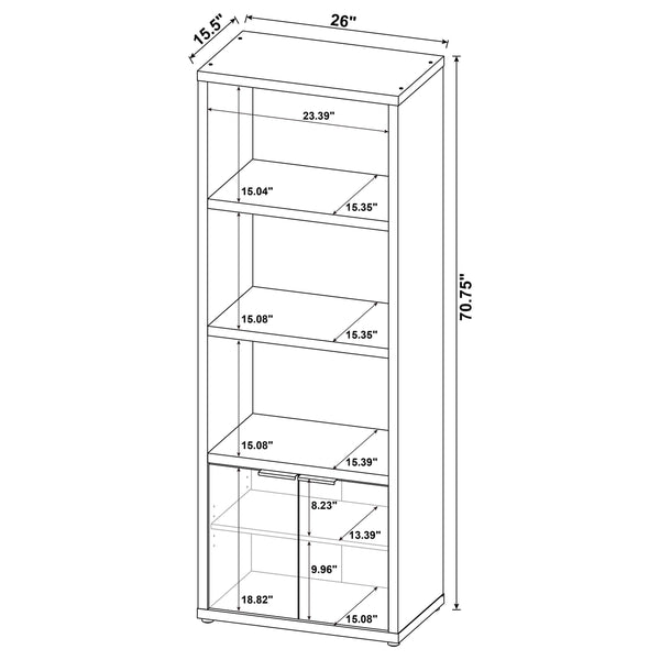 English Elm Noriega Rustic Mango Wood Three Piece Media Wall Unit with Open Shelving Storage B062S01718