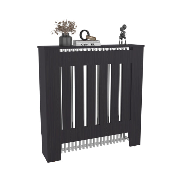 English Elm Radiator Cover Cabinet Slatted Ventilated Enclosure Matte Black Modern Minimalist Decor B070P337174