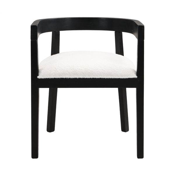 English Elm Christopher Knight Home® - DINING Club Chair Set 2pcs - Beige Fabric Upholstery, Black Rubberwood Frame, Mid-Century Modern Comfort N771P195505H