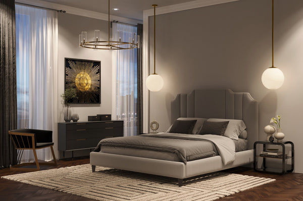 Sunpan Ambretta Side Table - Modern Elegance with Smoked Glass, Black Stainless Steel Frame & Mirror Shelf