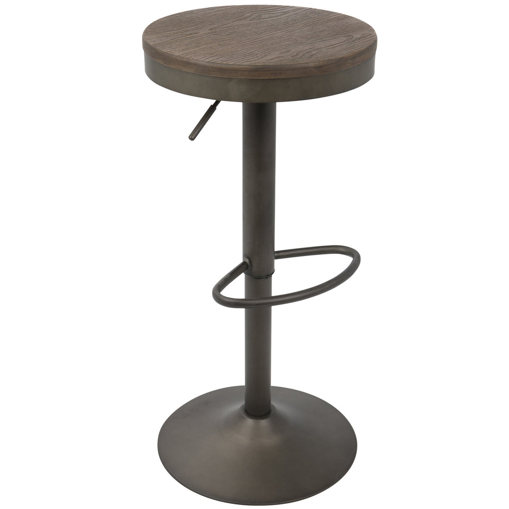 English Elm Dakota Industrial Adjustable Barstools - Rustic Charm & 360-Degree Swivel - Set Of 2 For Home Use B202P222404