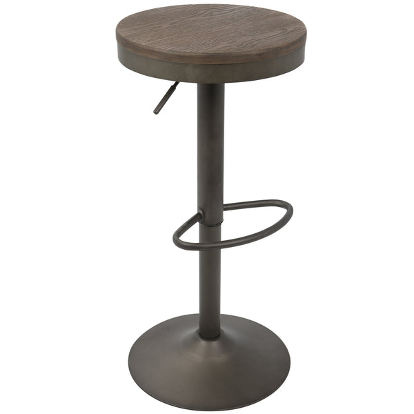 English Elm Dakota Industrial Adjustable Barstools - Rustic Charm & 360-Degree Swivel - Set Of 2 For Home Use B202P222404