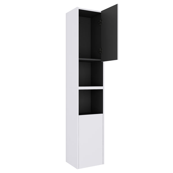 English Elm 12" Bathroom Side Cabinet - Wall-Mounted, Soft-Close Doors, Space-Saving Design For Modern Storage Solutions W999S00280