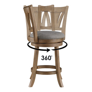 OSP Home Furnishings Miller Counter Stool Dove/Medium Oak