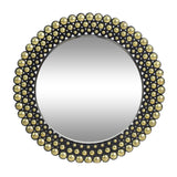 Christopher Knight Home® - Noble House - Rone Contemporary Studded Round Wall Mirror, Bronze and Black