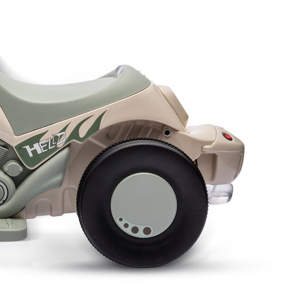 English Elm Qaba 6v Toddler Electric Motorbike with Bubble Machine Led Light and Music Cream White W2225P249812