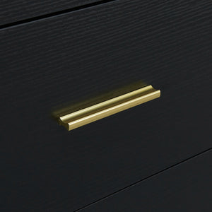 English Elm Modern 9-Drawer Dresser In Sleek Black Finish - Ample Storage Solution For Stylish Bedrooms & Decor W1785P201148