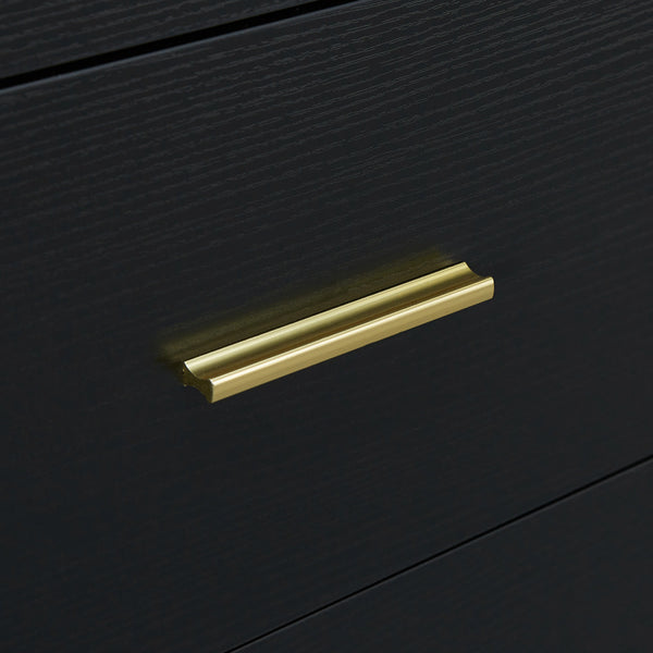 English Elm Modern 9-Drawer Dresser In Sleek Black Finish - Ample Storage Solution For Stylish Bedrooms & Decor W1785P201148