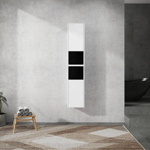 English Elm 12" Bathroom Side Cabinet - Wall-Mounted, Soft-Close Doors, Space-Saving Design For Modern Storage Solutions W999S00280