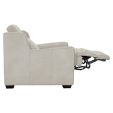 Everette Leather Power Motion Chair 2762RO Grey Leather Bernhardt