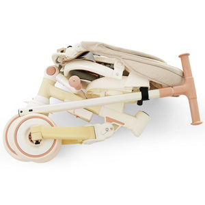 English Elm 7 in 1 Convertible Toddler Trike Aluminum Foldable Push Bike with Canopy for Ages 1 to 6 Yellow N726P248345Y