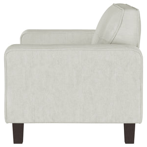 English Elm Xana Corduroy Tufted Loveseat with Tapered Wood Legs for Modern Living Rooms B062S01480