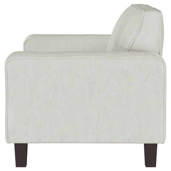 English Elm Xana Corduroy Tufted Loveseat with Tapered Wood Legs for Modern Living Rooms B062S01480