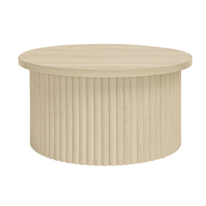 English Elm Coffee Table - Modern Round Accent Table With Flip-Top Design For Small Spaces & Living Rooms W688P248119