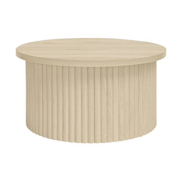 English Elm Coffee Table - Modern Round Accent Table With Flip-Top Design For Small Spaces & Living Rooms W688P248119