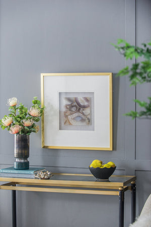 English Elm 23.6X23.6" Stunning Agate Shadow Box Wall Art - Elegant Metallic Frame & Unique Natural Texture W2078P318302