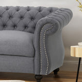 Christopher Knight Home® - Noble House - Somerville Traditional Chesterfield Loveseat Sofa