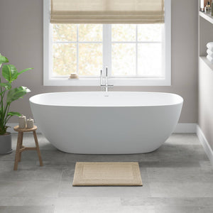 JLA Home Madison Park Signature - 100% Cotton High-Density 3000 GSM Tufted Reversible Bath Rug — Plush, OEKO-TEX Certified Comfort Natural MPS72-562