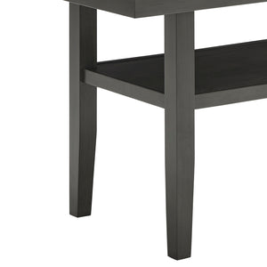 English Elm Luna Faux Marble Rectangular Dining Table with Storage Shelf Seats Six Gray Wood B2749P413405