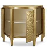 Auden Brass Demi-Lune Cabinet