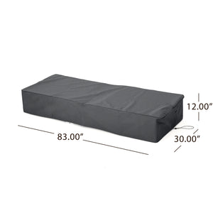 English Elm Christopher Knight Home® - SHIELD Chaise Lounge Cushion Cover, Weather-Resistant Polyester Protector with Drawstring Storage Bag Gray N775P240793G