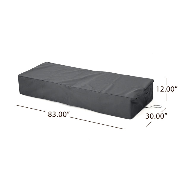 English Elm Christopher Knight Home® - SHIELD Chaise Lounge Cushion Cover, Weather-Resistant Polyester Protector with Drawstring Storage Bag Gray N775P240793G